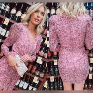 BAILEY 44 Polka Dot Fuchsia Long Sleeve Dress, Size: 4, BNWOT (HNG1)